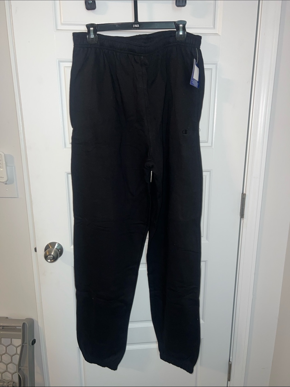 Champion Men’s Black Jogger Sweatpants with Logo
